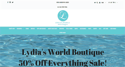 Desktop Screenshot of lydiasworldboutique.com